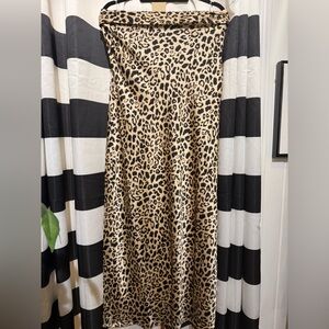Sincerely Jules Tan and Cream Maxi A-Line Skirt